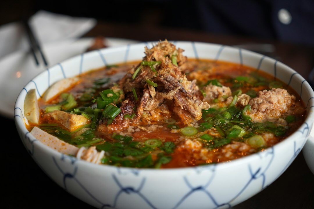 beef goulash in bowl